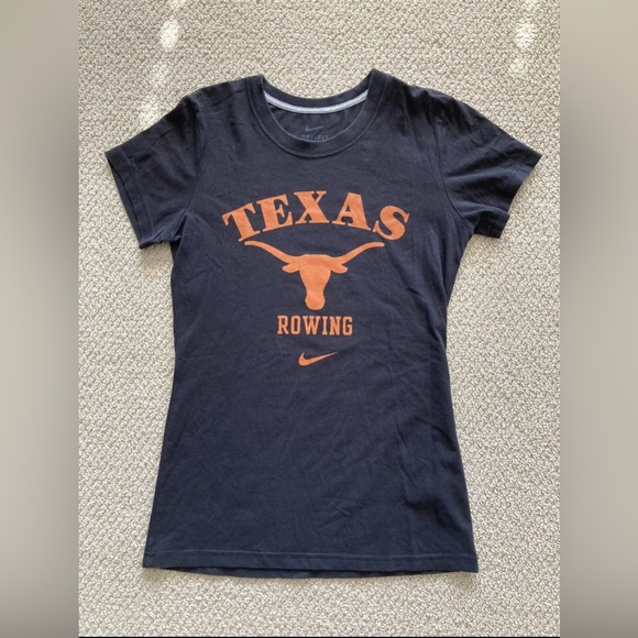 Nike University Of Texas Rowing Women’s Dri FIT T-Shirt Size Small Black EUC - Picture 1 of 11